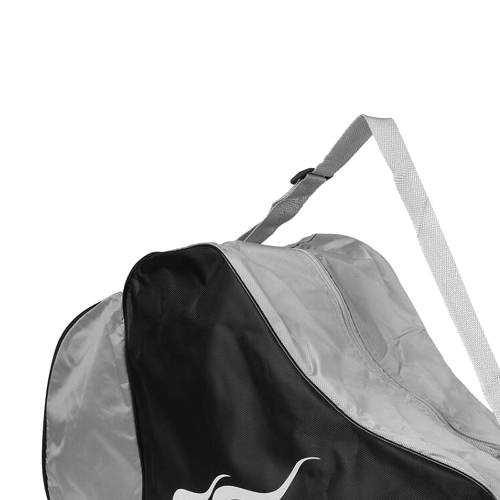 Roller Skating Boots Bag Oxford Cloth Waterproof Handbag Backpack Black