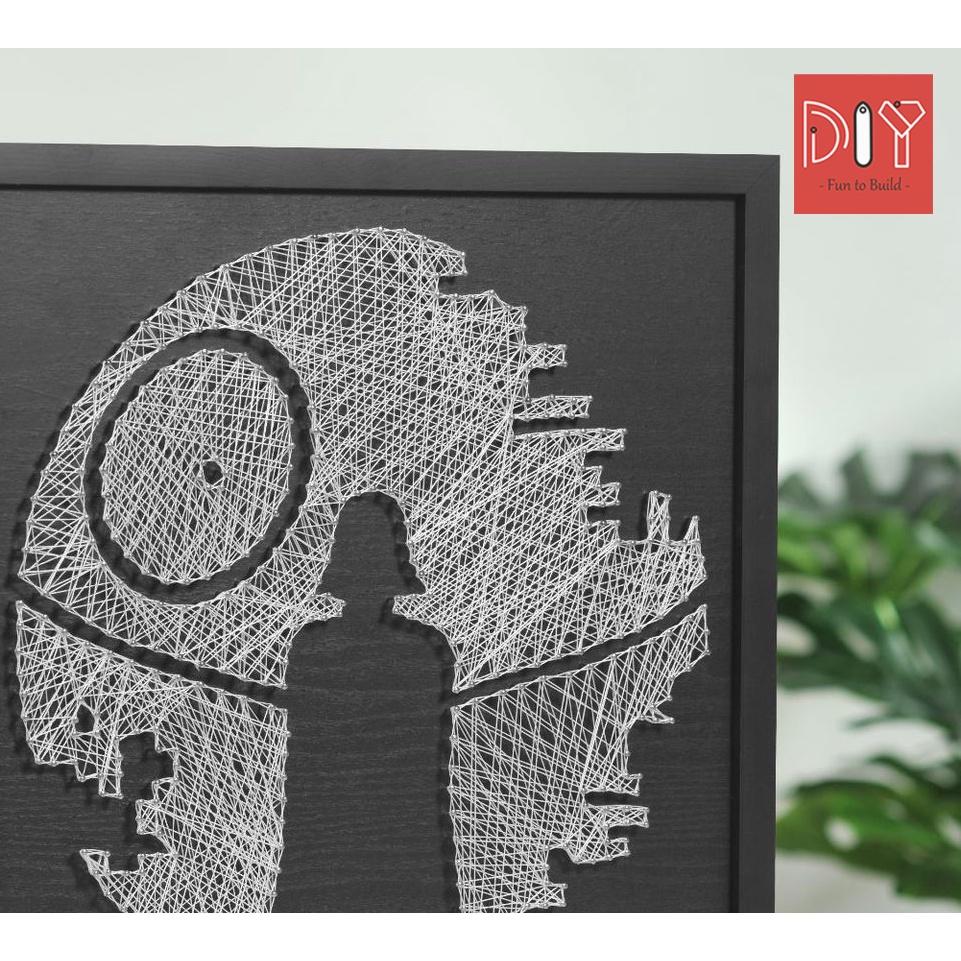 Tranh Chỉ Đinh Tranh Dây - Dáng Thiếu Nữ 40 x 40 cm