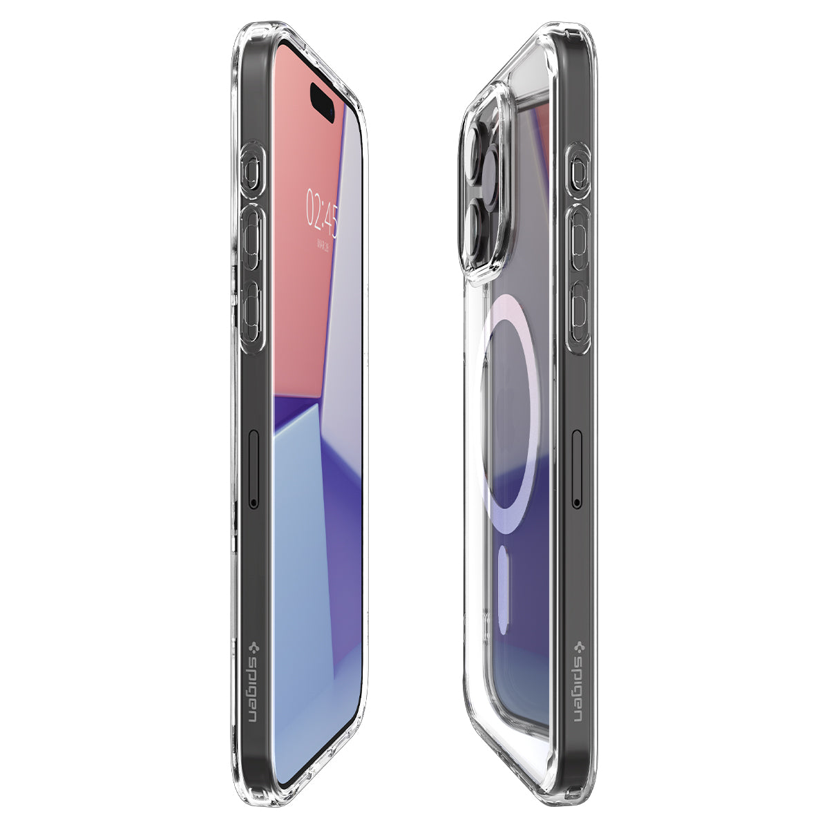 Ốp Lưng dành cho iPhone 15 Pro Max Spigen Crystal Hybrid MagFit Clear Case - Hàng Chính Hãng