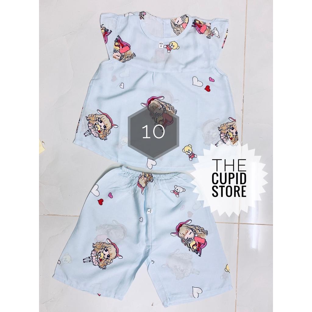 Đồ bộ chất liệu tole lanh 2 da loại 1 cho bé gái từ 22-25 kg - The Cupid Store