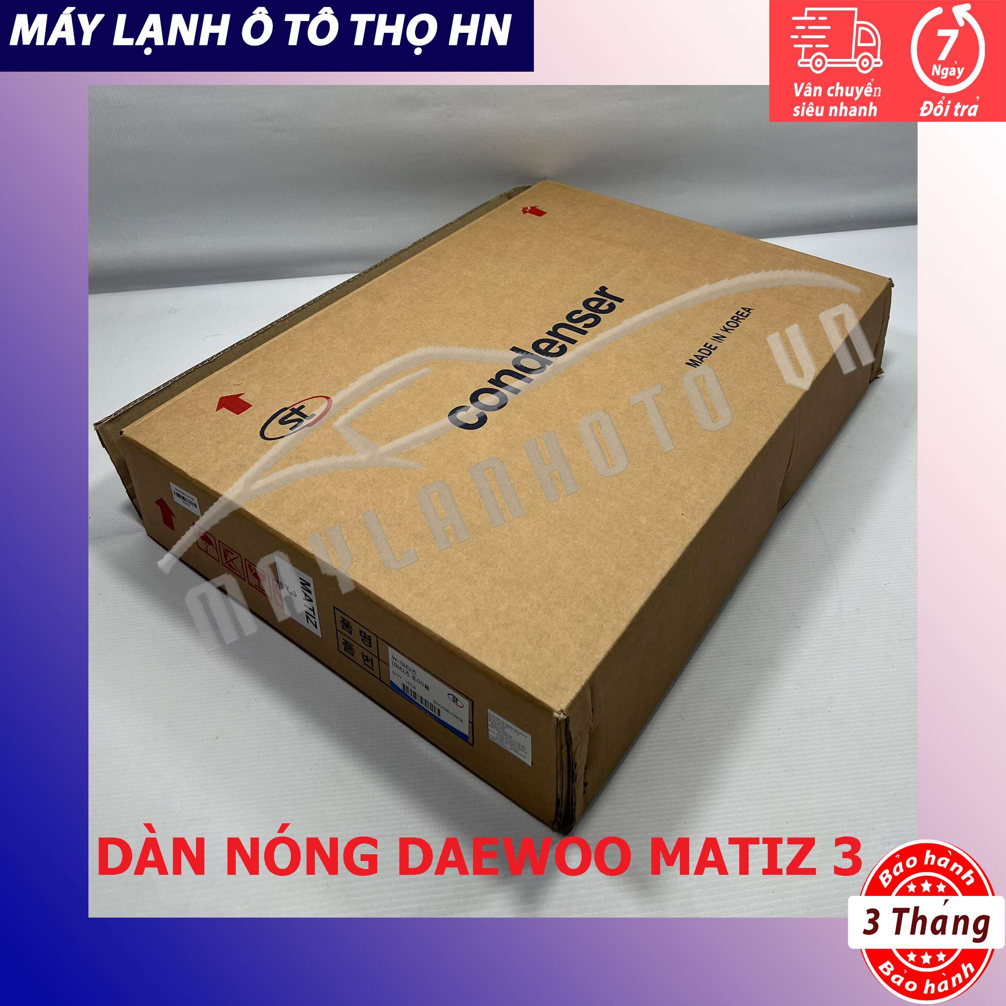 Dàn nóng Daewoo Matiz 3 - Chevrolet Spark 2006 2007 2008 2009 2010 hàng xịn Hàn Quốc 06 07 08 09 10