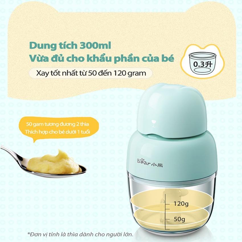 Máy xay thịt mini cầm tay Bear QSJ-B01P1, dung tích 300ml, Anh Lam Store - Hàng nhập khẩu