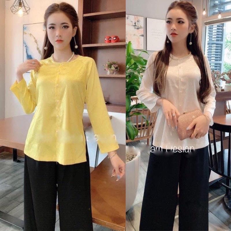 Đồ Lam Đi Chùa Bà Ba Gấm Cao Cấp Mát