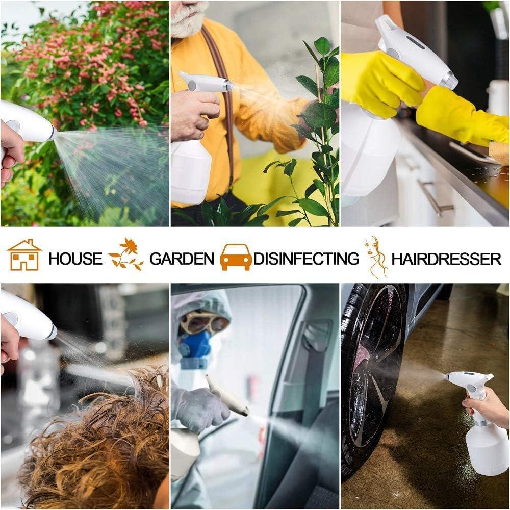 1L Tưới nước, bình xịt thực vật, bình xịt điện với vòi phun có thể điều chỉnh để làm vườn, làm sạch gia đình, rượu, cây trong nhà/ngoài trời