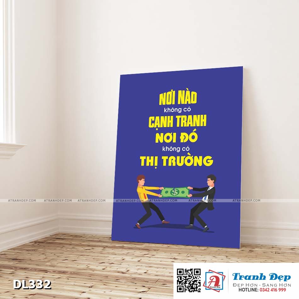 Tranh động lực trang trí phòng làm việc - Nơi nào không có cạnh tranh, nơi đó không có thị trường - DL332