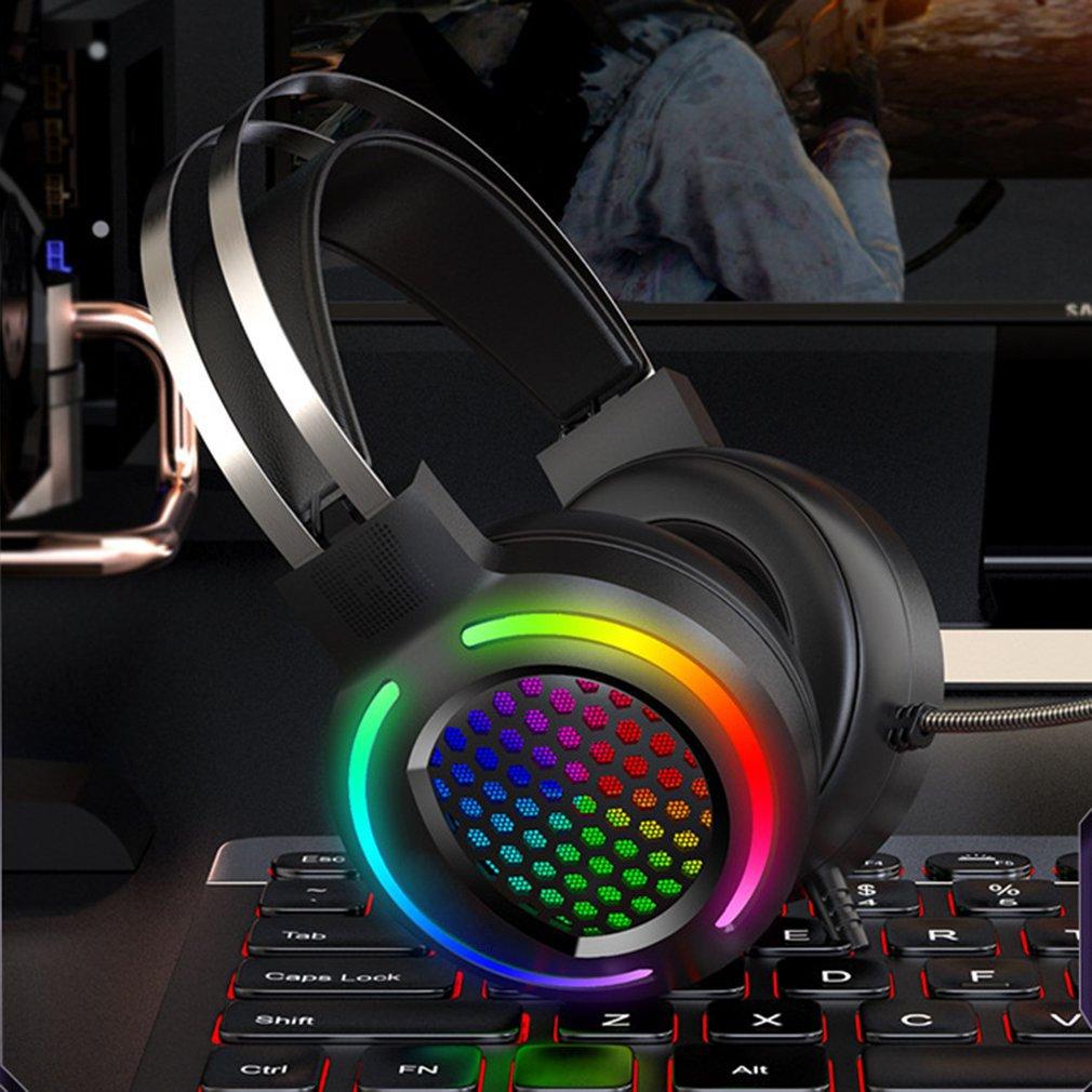 X2 Tai Nghe Chụp Tai Có Dây Giảm Tiếng Ồn Tai Nghe USB 7.1 RGB Video Game Tai Nghe Có Mic Dành Cho Điện Thoại Máy Tính