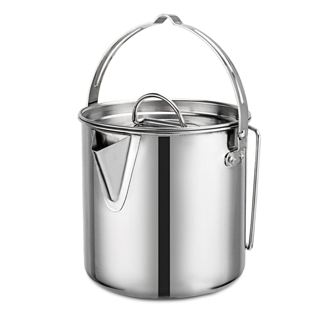 Nồi Treo 1.2L Bằng Thép Không Gỉ Cắm Trại Dã Ngoại Ngoài Trời