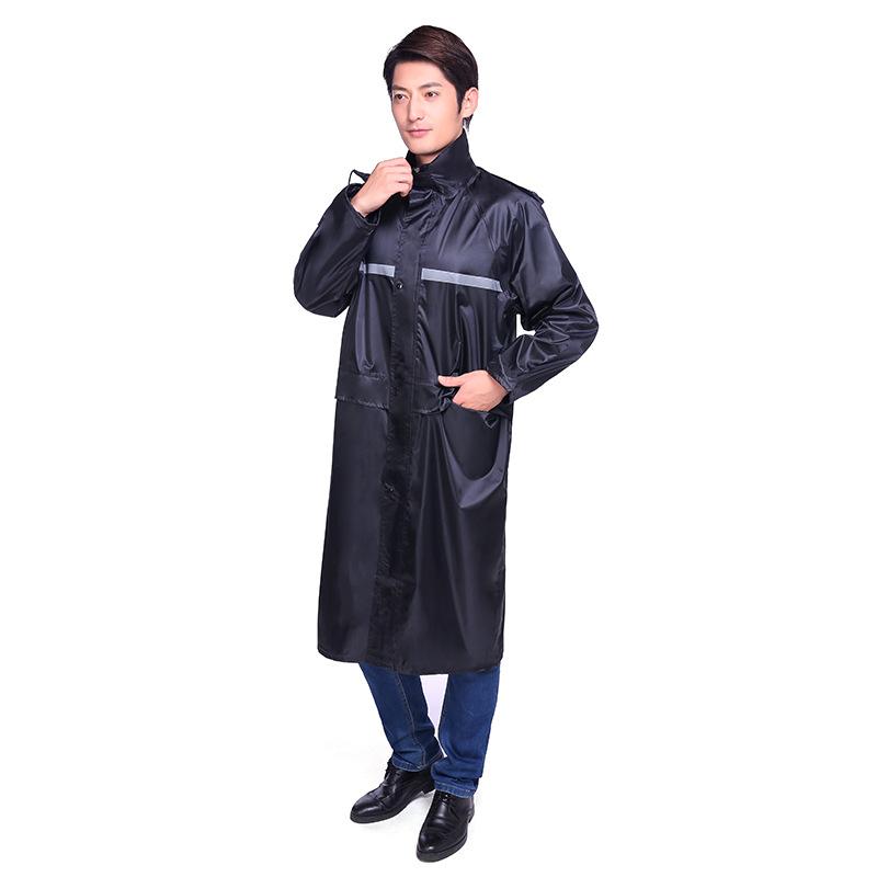 Phong cách mới nhất đi bộ đường dài ngoài trời áo mưa một mảnh bảo hiểm lao động người lớn công trường xây dựng áo gió phản quang hai lớp phong cách áo mưa khẩn cấp dài