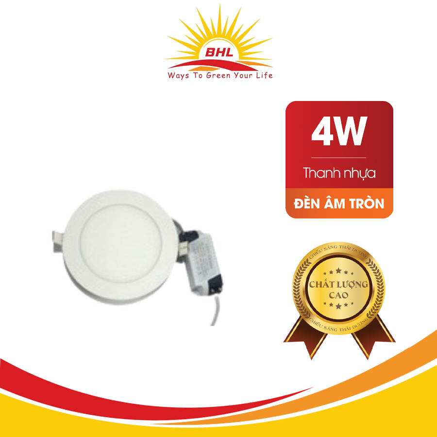 Đèn Âm Dẹp Tròn Thanh Nhựa - 4W