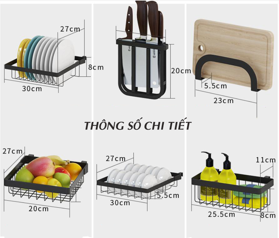 Kệ bếp - Kệ chén bát thông minh, thiết kế riêng cho bếp Việt - Phù hợp loại 2 chậu