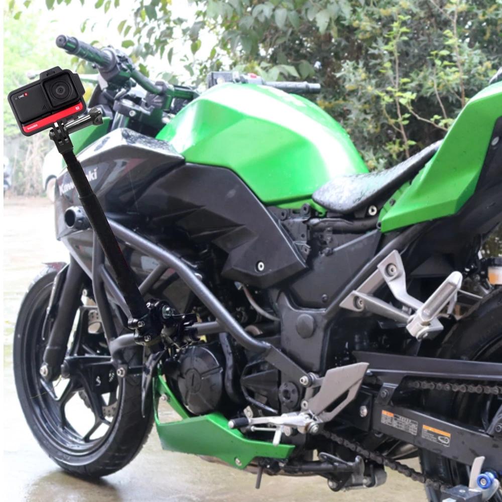 Xe máy Vô hình tay cầm vô hình gắn khung monopod cho GoPro 10 9 Insta360 One X3 RS X2 R Camera Phụ kiện xe đạp Moto