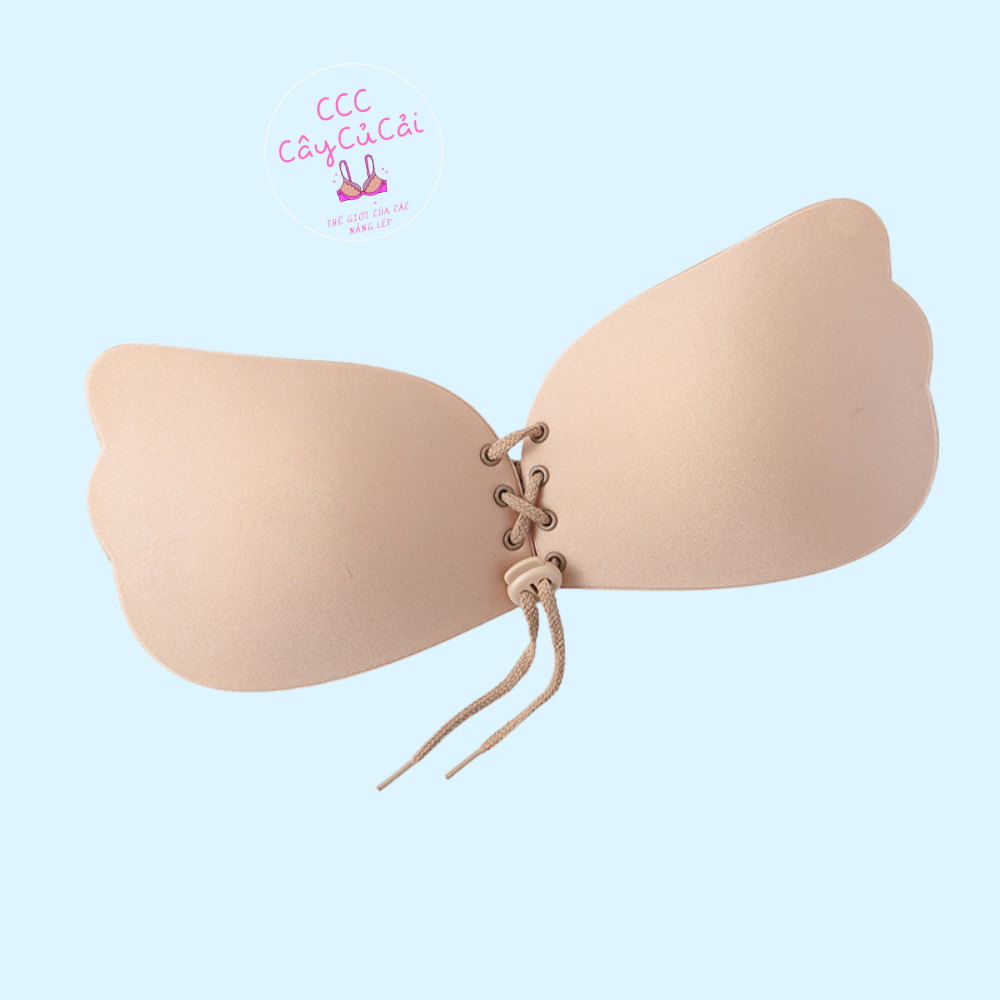 Áo ngực dán, miếng dán ngực mẫu dây rút cánh tiên tạo khe, áo dán nâng ngực -CCC007