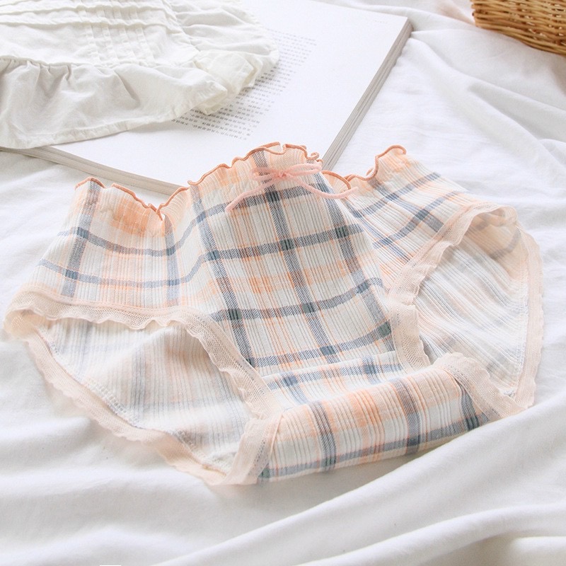 Combo 5 quần lót nữ cotton Freesize Kiểu Thỏ xanh tím dễ thương
