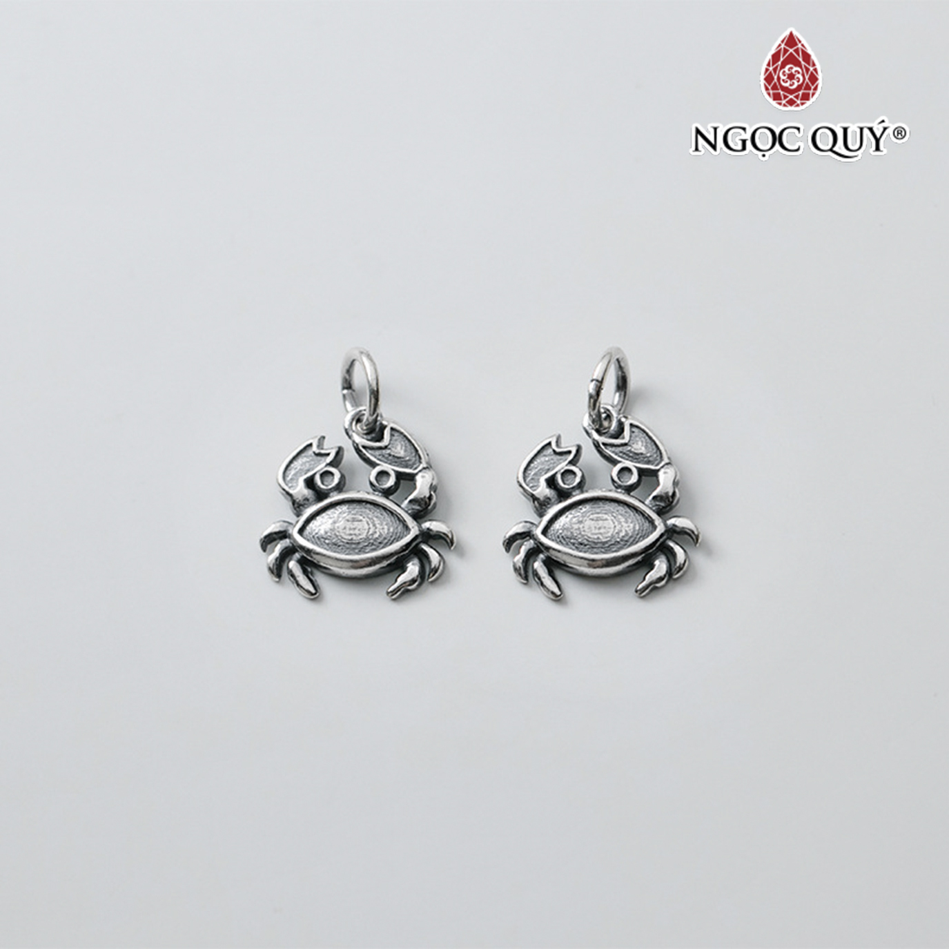 Charm bạc hình con cua treo - Ngọc Quý Gemstones