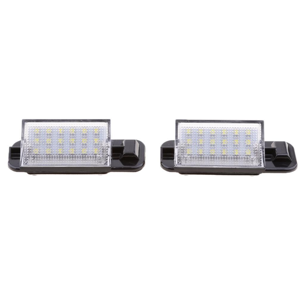 2 Pieces Number License Plate LED Light Lamp For Audi VW Jetta MK6