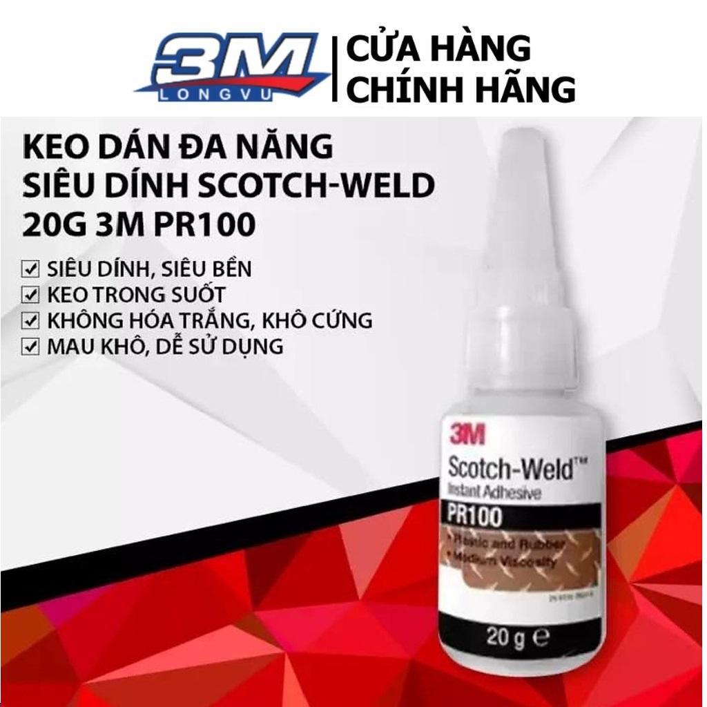 Keo Dán Đa Năng Siêu Dính 3M PR100 Scotch-Weld Plastic & Rubber Instant Adhesive 20g - 3M Long Vu