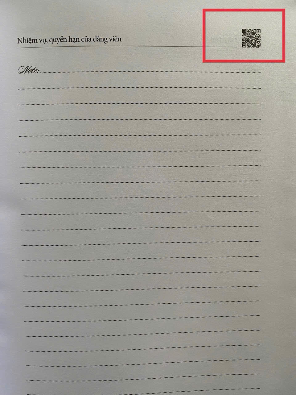 Sổ Tay Đảng Viên