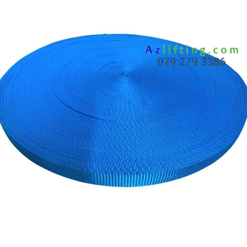 Dây đai vải polyester webbing 25mm xanh