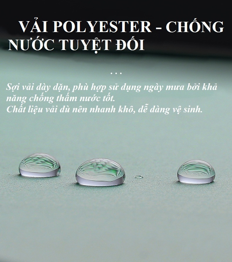 Ô Dù Che Mưa, Che Nắng, Chống Tia UV - Chức Năng Bấm 2 Chiều - Nan Dù Bằng Inox 304 - Họa Tiết Trơn Đơn Sắc Nhã Nhặn Thanh Lịch