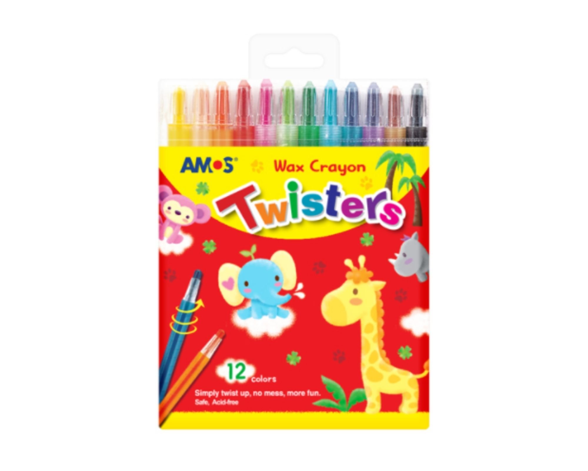 Bộ sáp 12 màu AMOS SILKY TWISTERS