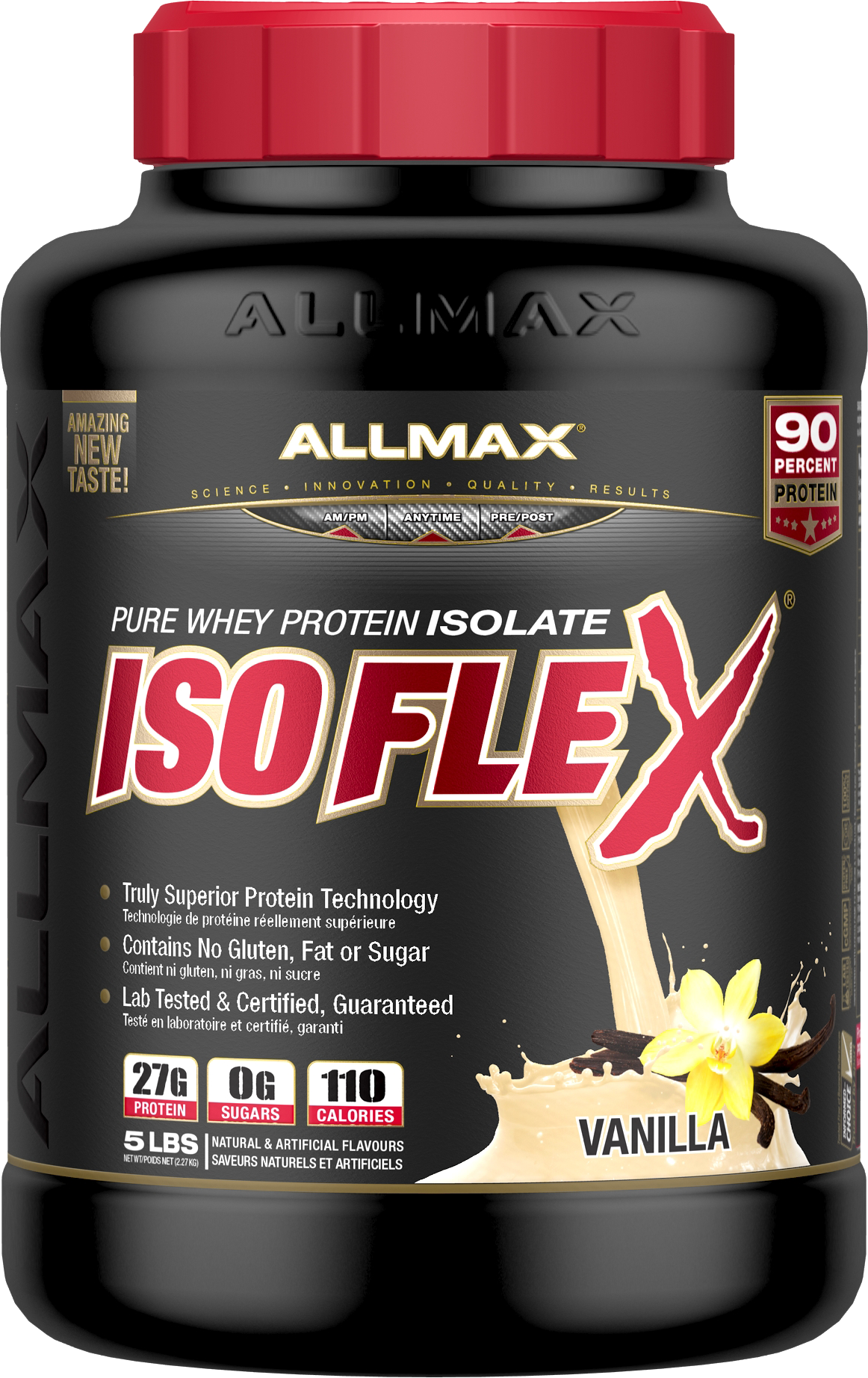 [HCM][THỰC PHẨM DINH DƯỠNG THỂ THAO] Whey Protein Tăng Cơ Allmax ISOFLEX VANILLA 5lbs (2.5kg)