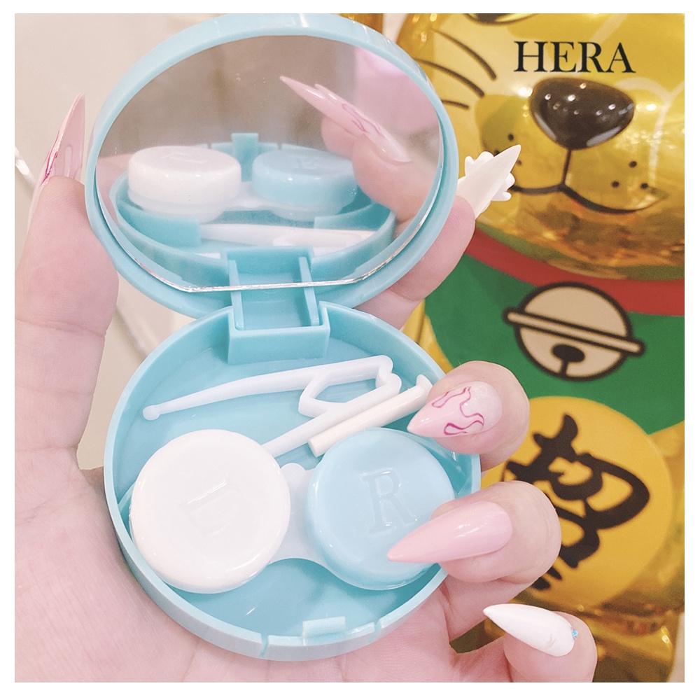 Khay Hộp Đựng Lens Hera Xinh Xắn Dễ Thương Kèm Gương - Hera Lens