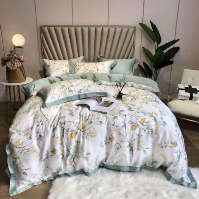 Bộ chăn ga gối lụa tencel 4 món cao cấp