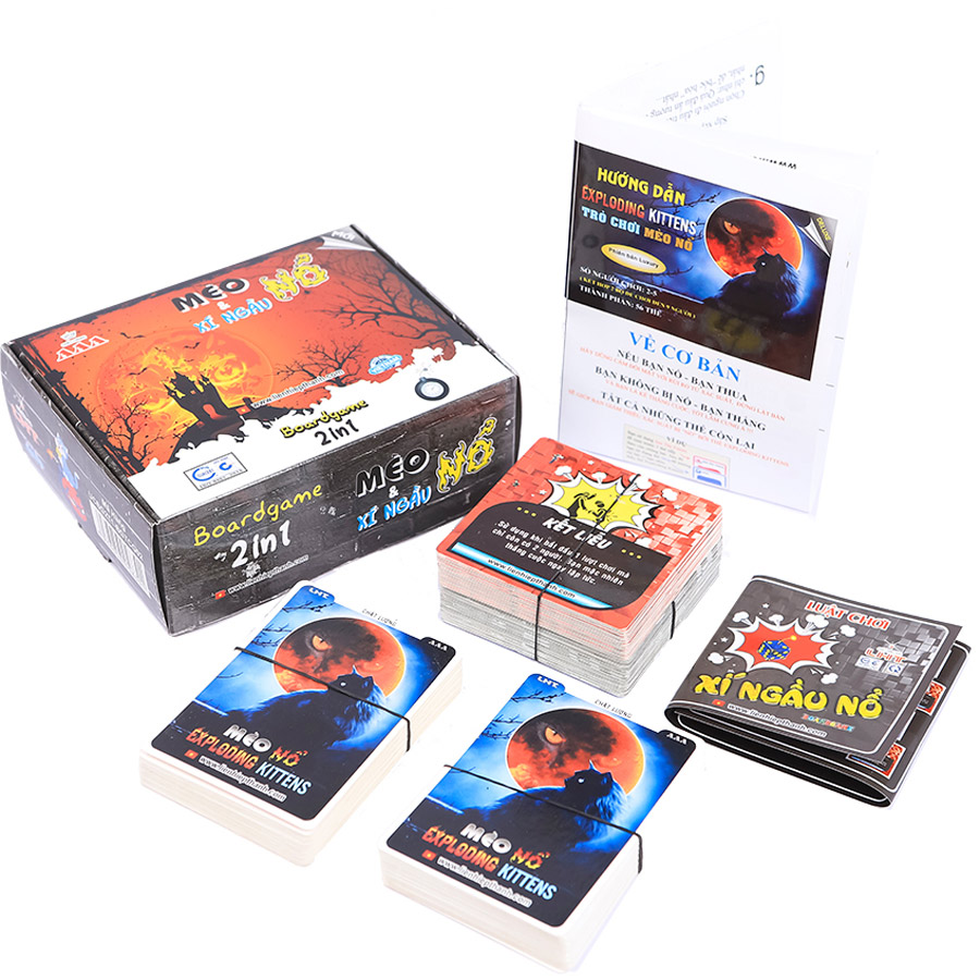 Boardgame 2in1 LHT Mèo Nổ - Xí Ngầu Lắc