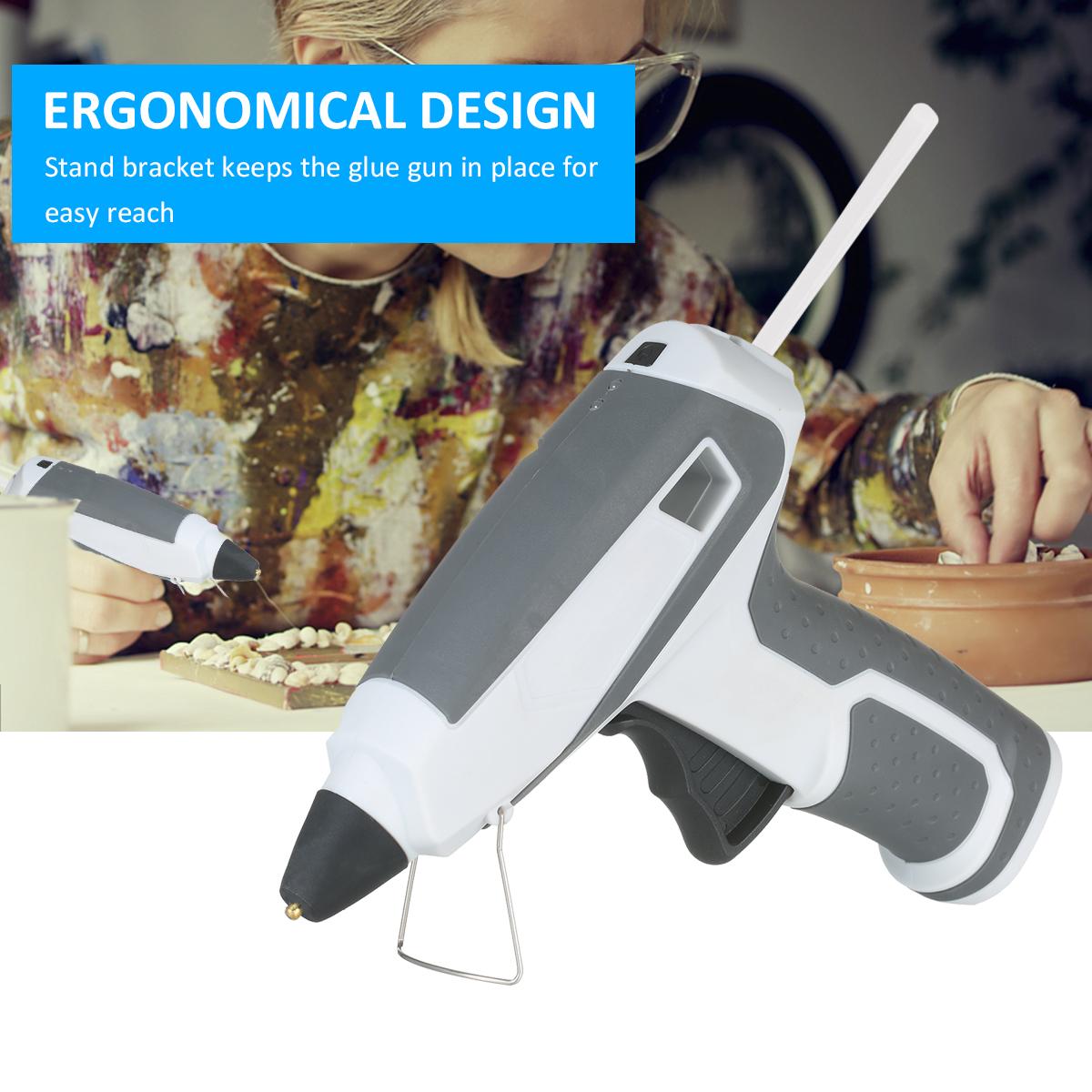 Cordless Hot Melt Glue Gun Portable Lightweight Compact Electric USB Glue Gun Heating Tool for DIY Arts Craft Repair