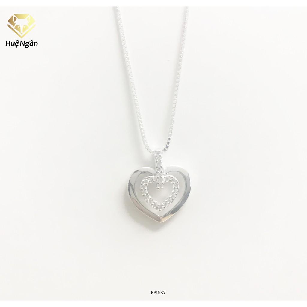 Dây chuyền bạc Ý 925 Huệ Ngân - Tim xinh PP1637