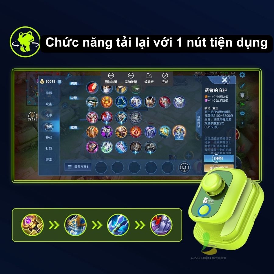 Tay cầm chơi game Gamewing Aobing Mini - Phụ kiện gaming di động hỗ trợ macro và ghìm tâm