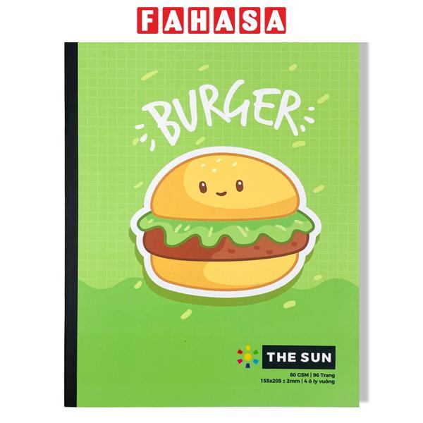 Tập Học Sinh Cheesy Smiles - 4 Ô Ly Vuông - 96 Trang 80gsm - The Sun 01 - Burger