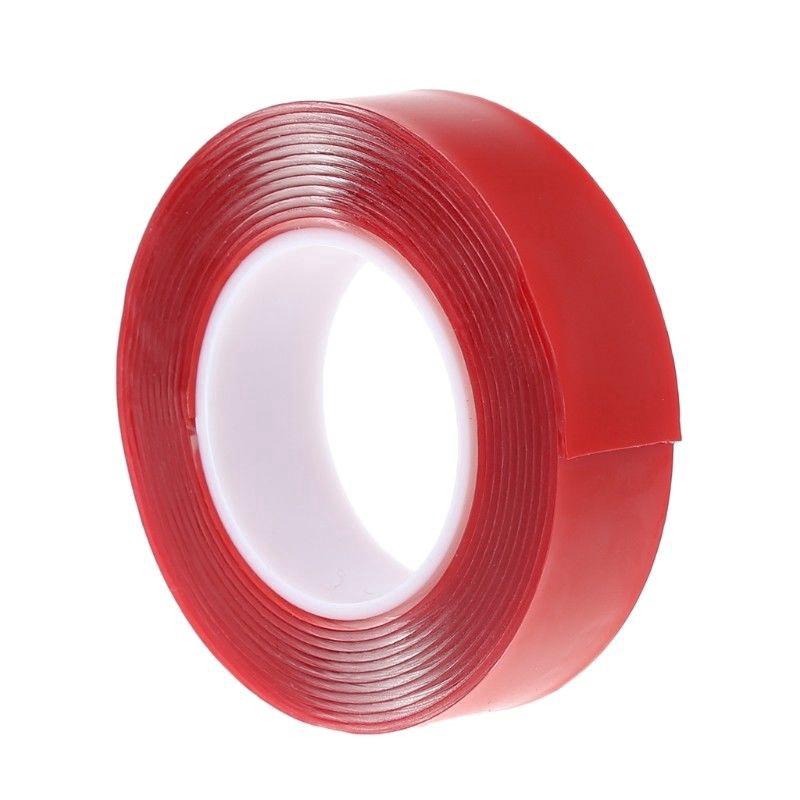 Băng Keo Hai Mặt Màu Đỏ Dài 2m Độ Bền Cao