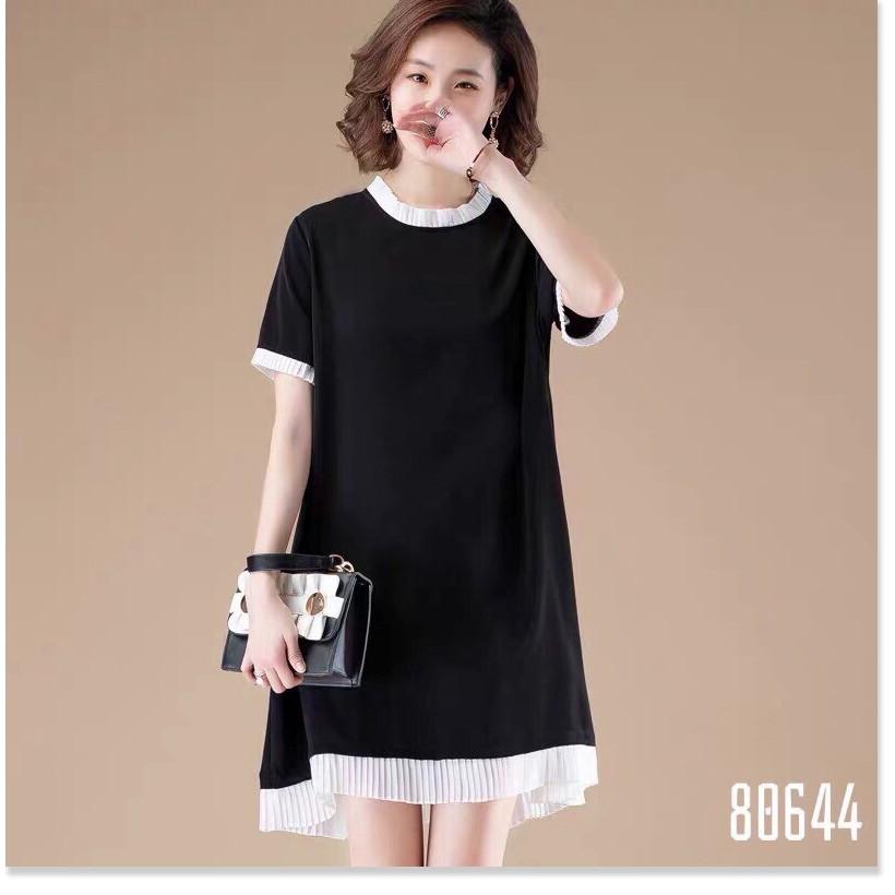 Đầm nữ suông phối viền chất liệu đũi mát nhẹ siêu sang cho quý cô