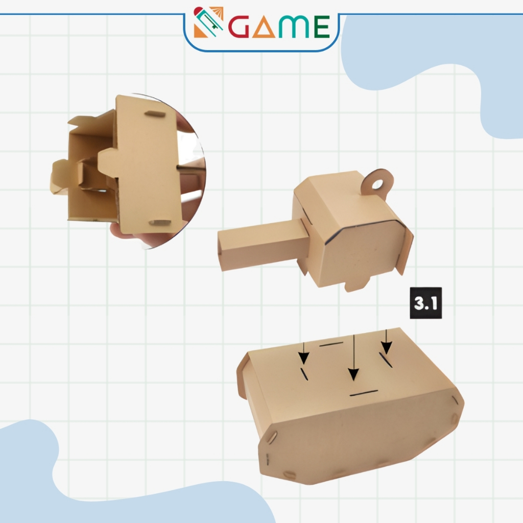 Mô Hình Lắp Ráp - XE TANK - Chất Liệu Carton Thân Thiện Môi Trường - SKIDS