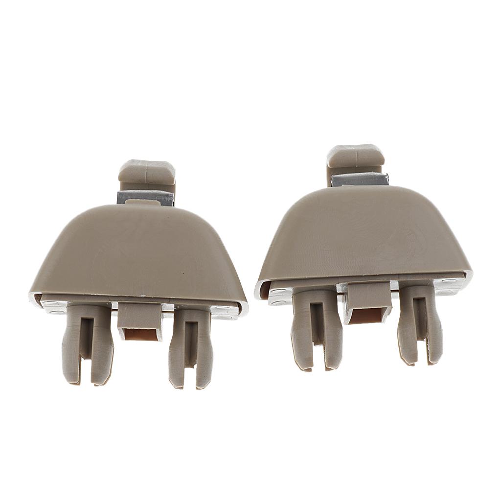 2x2 Pieces Inner Sun Visor Hook Clips for A6 C6 VW Beige