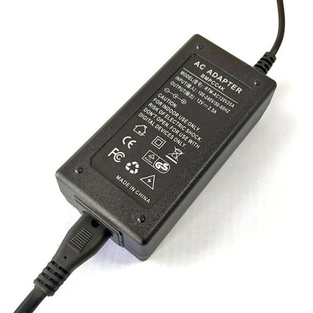 AC Power Adapter Charger for BMPCC 4K Black