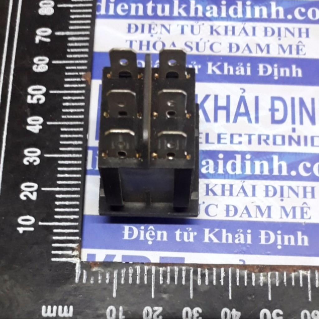 2 cái CÔNG TẮC ĐÔI KCD8-212A 15A 250VAC 6 CHÂN 2 TRẠNG THÁI, có led báo kde4832