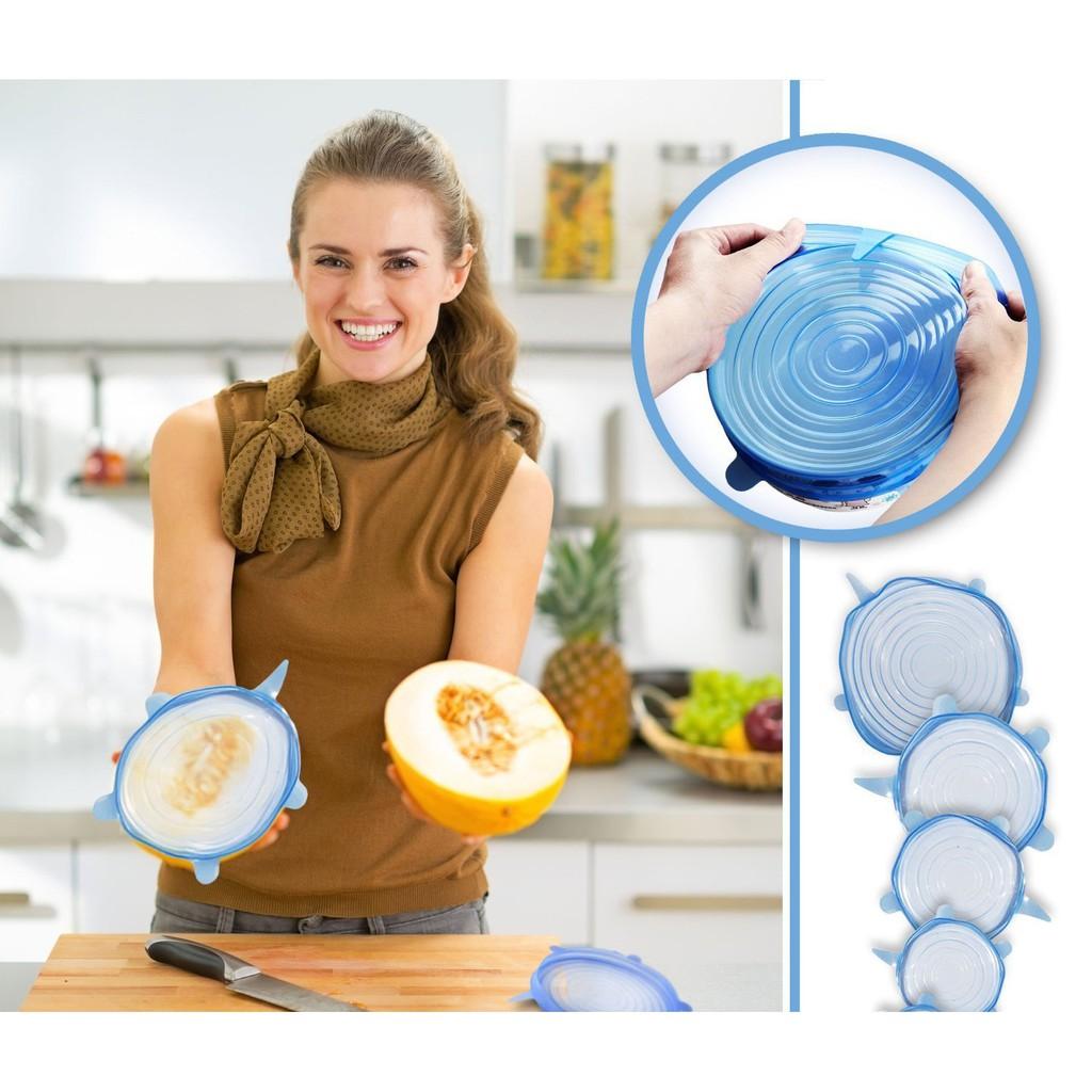 Nắp Đậy Silicon Bọc Thực Phẩm, Hộp Thức ăn, Chai Nhựa