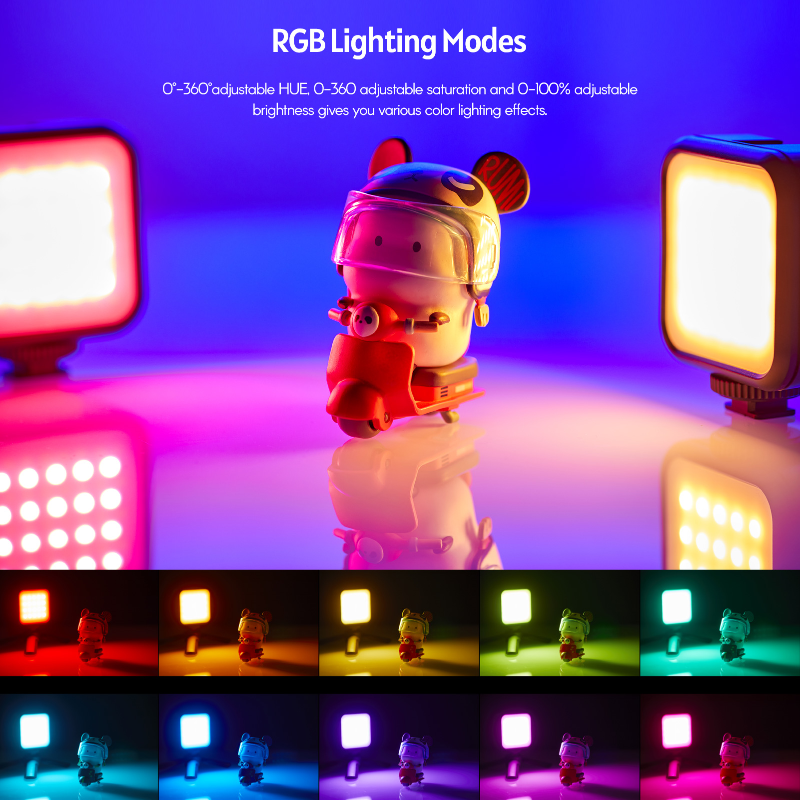  Đèn Godox LITEMONS LED6R RGB LED có thể thay đổi 13 hiệu ứng ánh sáng