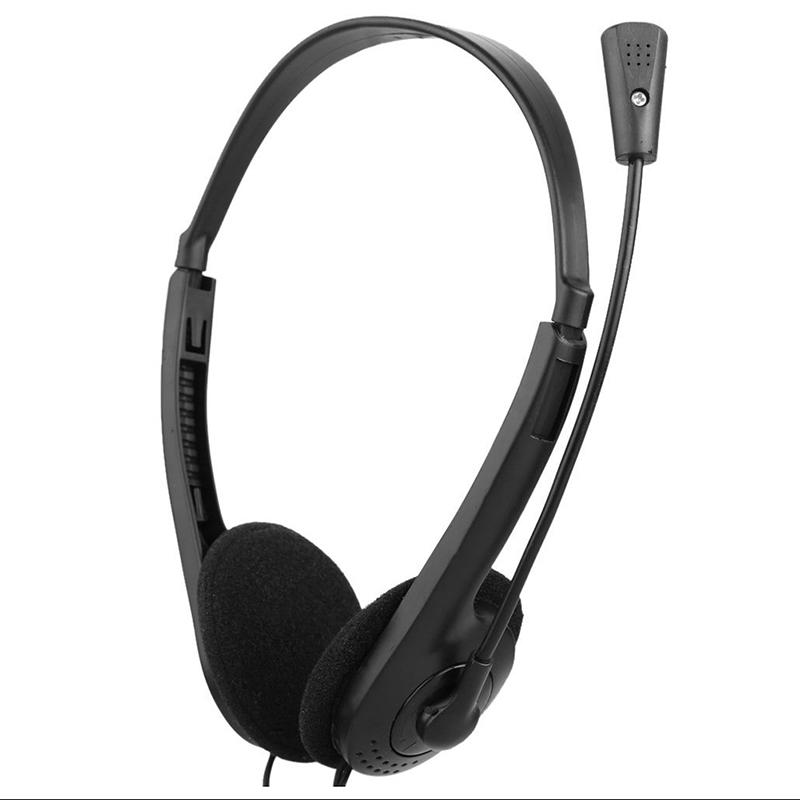 3.5Mm Tai Nghe Có Dây Loại Bỏ Tiếng Ồn Tai Nghe Chụp 타이 Có 마이크로 Dây Đai Có Thể Điều Chỉnh Cho Máy Tính 노트북 Máy Tính Để Bàn