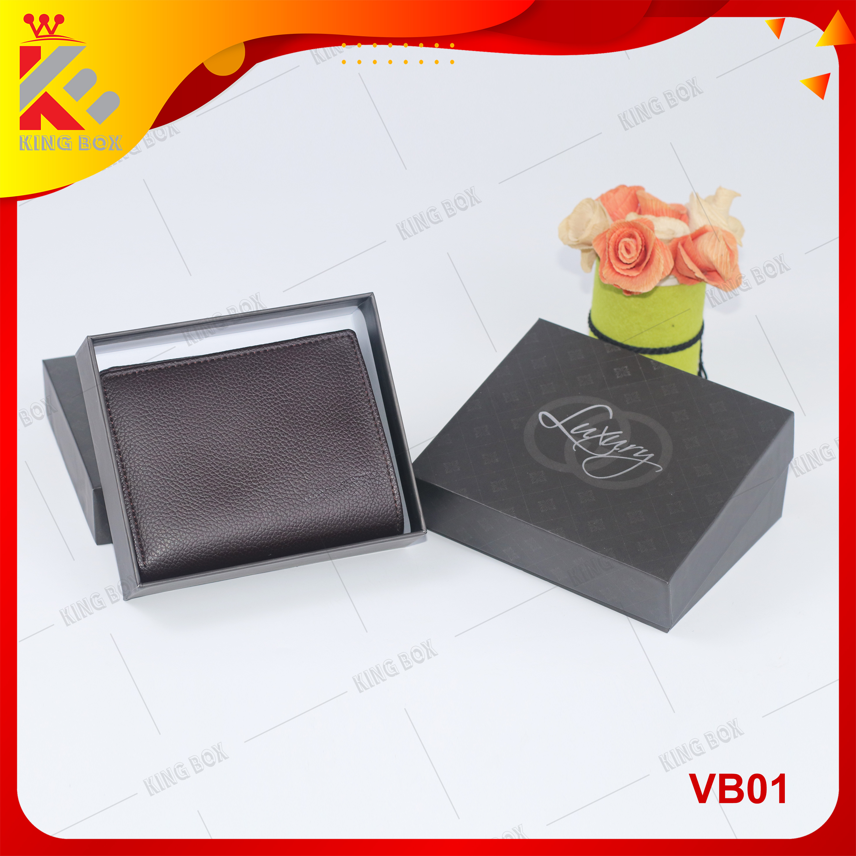 Hộp đựng ví nam sang trọng cao cấp KINGBOX