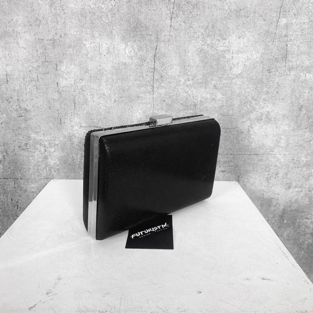 Clutch đính đá lấp lánh, túi đá bling đen, trắng siêu xinh PK081, PK082 FuturistiX