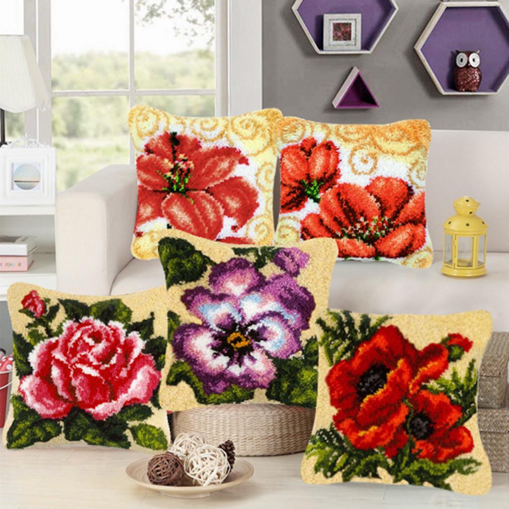 3Pcs Blank Rug Mat Yarn Cushion Embroidery Kits