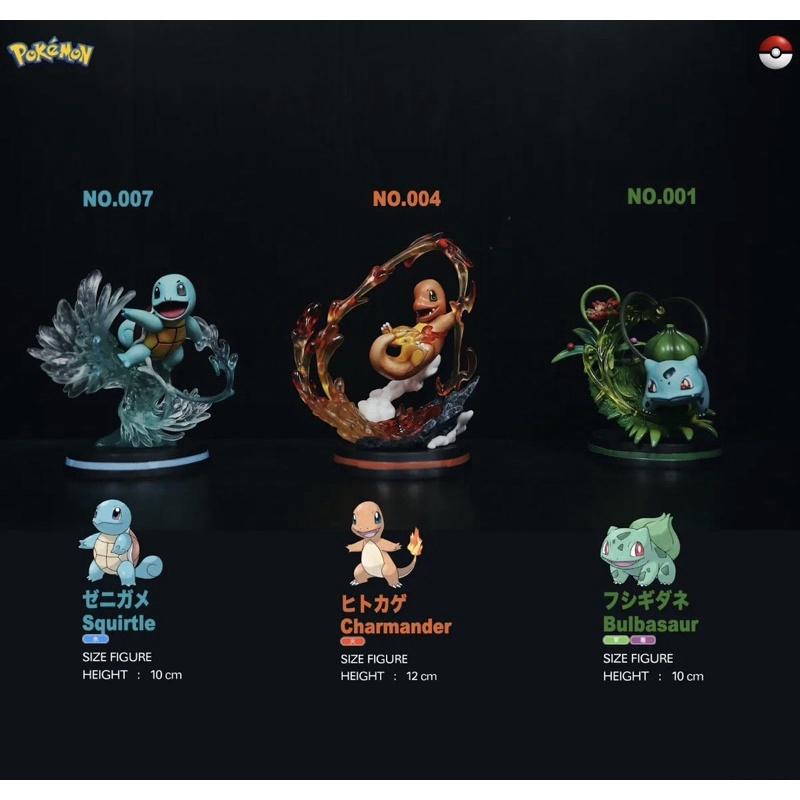 Mô hình Pokemon Yu Sanjia MFC Little Fire Dragon Jenny Turtle Miao Frog Seed Hand Model trang trí