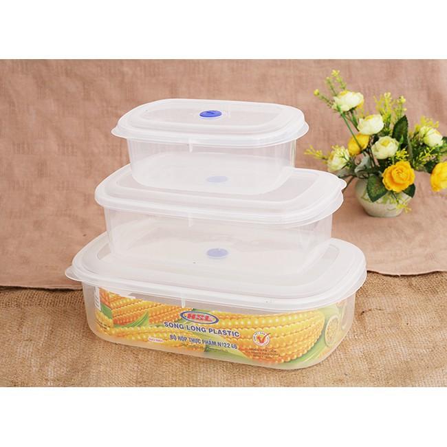 Bộ 3 Hộp Nhựa Đựng Thực Phẩm Song Long Plastic