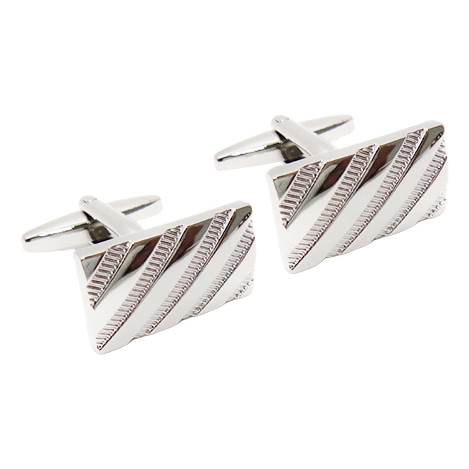 Rectangle Men Cufflinks Stylish for Wedding Anniversary Business