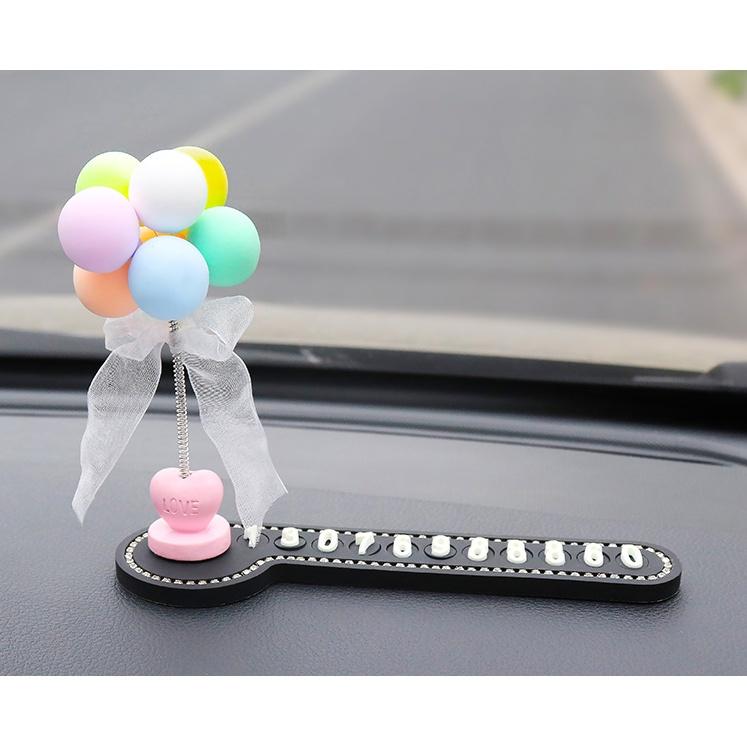 Bảng điện thoại đặt taplo đính đá 3D gắn chùm bóng Love - Hoàng Đông Shop
