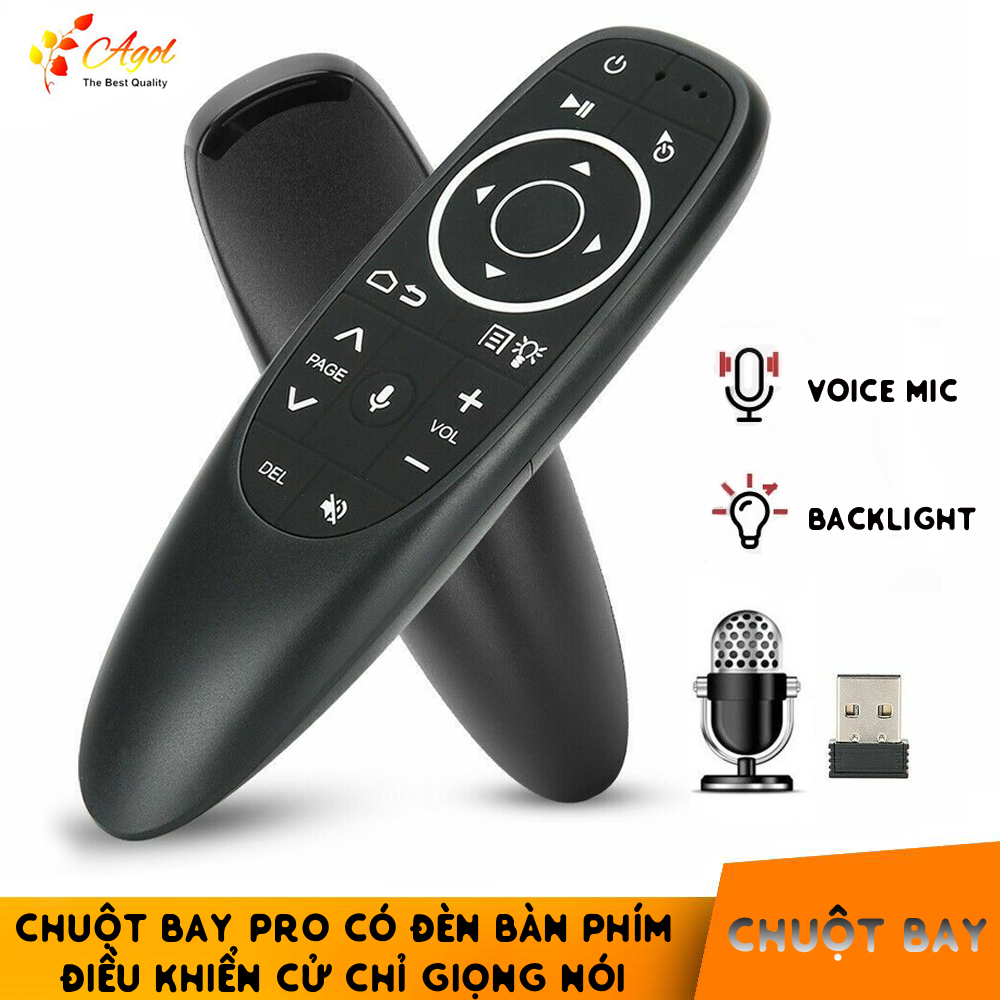 Chuột Bay g10s có đèn bàn phím điều khiển tìm kiếm giọng nói Air Mouse Remote Voice Pro tìm kiếm nội dung bằng giọng nói và cử chỉ tay người dùng - Hàng Nhập Khẩu