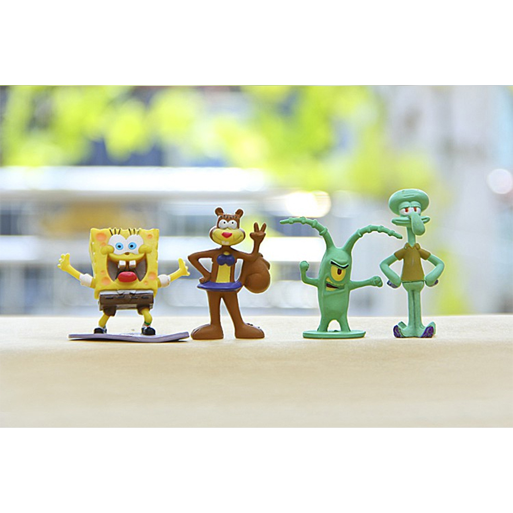 Bộ 08 Mô Hình Đồ Chơi Nhân Vật Sponge Bob - Bọt Biển Tinh Nghịch